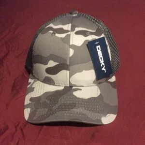 Winter Camo Trucker Hat- Grey